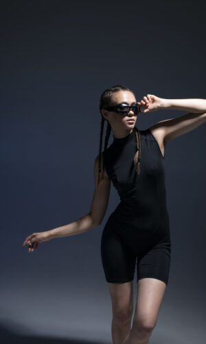 CLANDESIGN  Jumpsuit With Zipper Short
